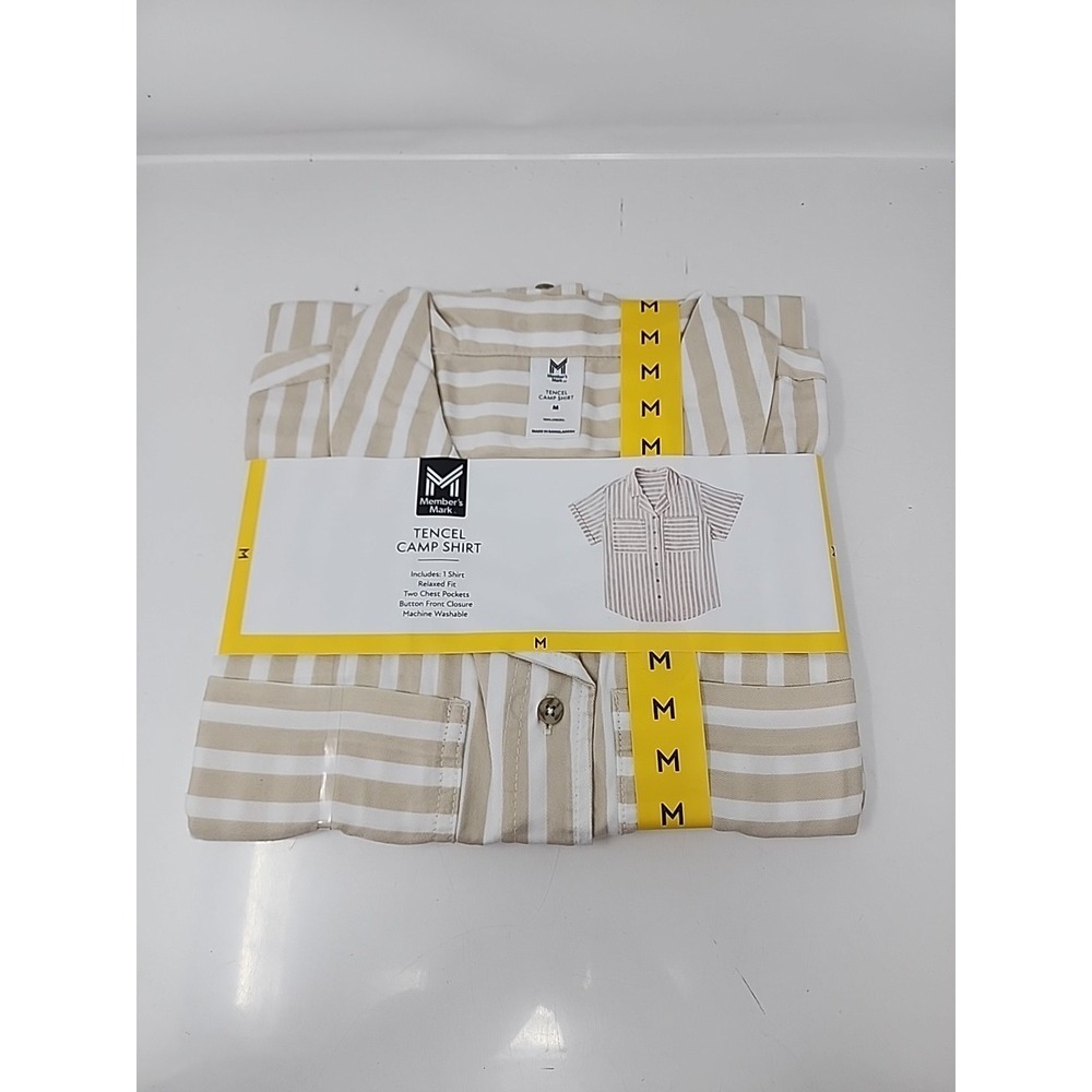 Member's Mark Women's Tencel Pockets Camp Collar‎ Shirt Size M All Season